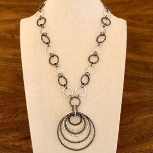 Alfani | Two-Tone Circle Necklace | 22” Adjustable